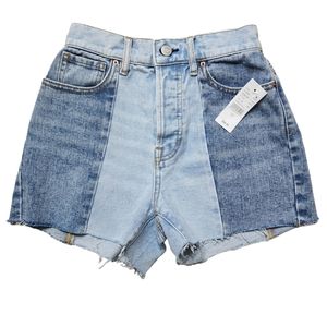 Pacsun High Rise Icon Color Block Shorts Sz 23 NWT